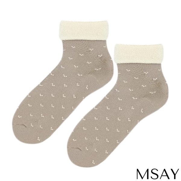 Ciepłe Skarpety Damskie Beżowe MSAY Ciepłe Skarpety Damskie Beżowe
