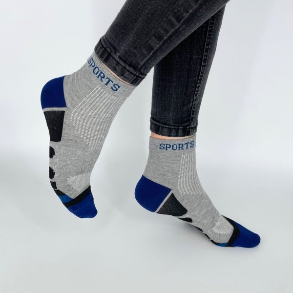 Skarpetki młodzieżowe sportowe Szare