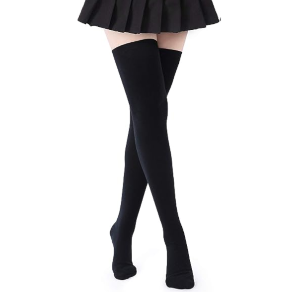 Zakolanówki Damskie Czarne MSAY Zakolanówki Damskie Czarne