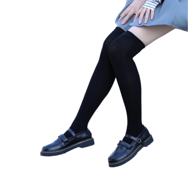 Zakolanówki Damskie Czarne MSAY Zakolanówki Damskie Czarne