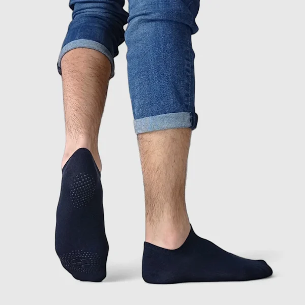 Skarpetki Stopki męskie joga antypoślizgowe granatowe