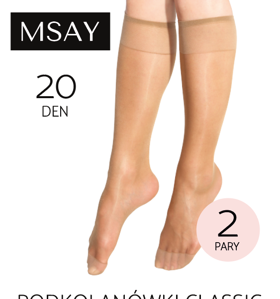 PODKOLANÓWKI LYCRA CLASSIC BEZUCISKOWE 2PARY