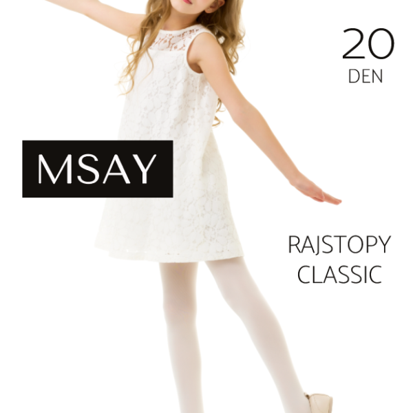 RAJSTOPY DZIECIĘCE LYCRA GŁADKIE 20DEN