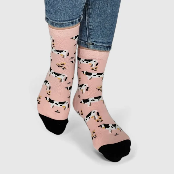 Skarpetki damskie bawełniane krowy MSAY Skarpetki damskie bawełniane krowy