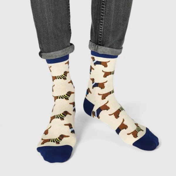 Kolorowe Skarpetki męskie bawełniane pieski