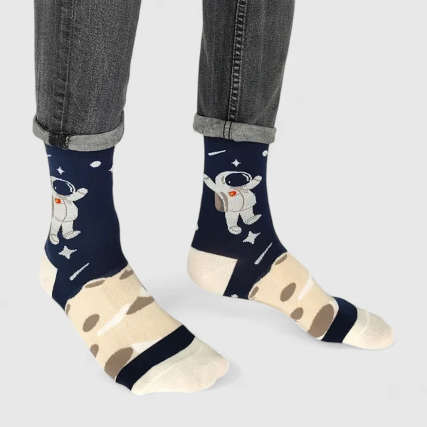 Kolorowe Skarpetki męskie bawełniane kosmos