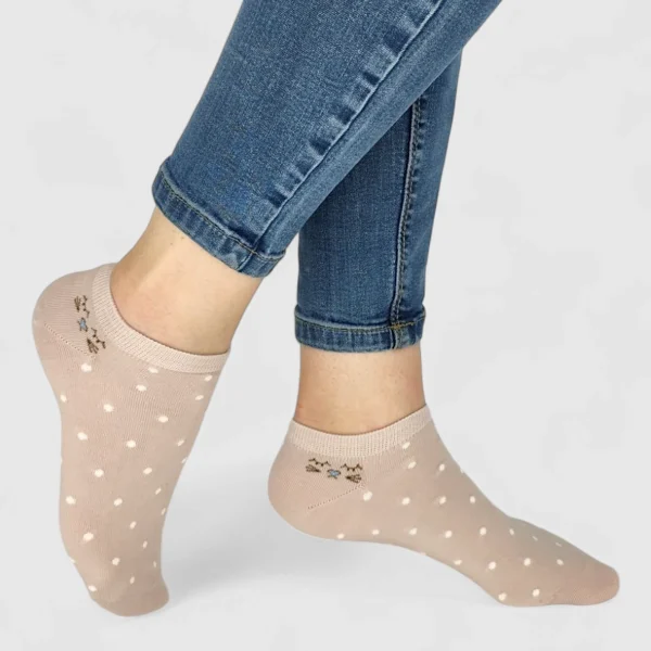 Skarpetki stopki damskie kropki