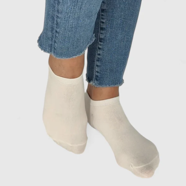 Stopki bambusowe damskie ecru