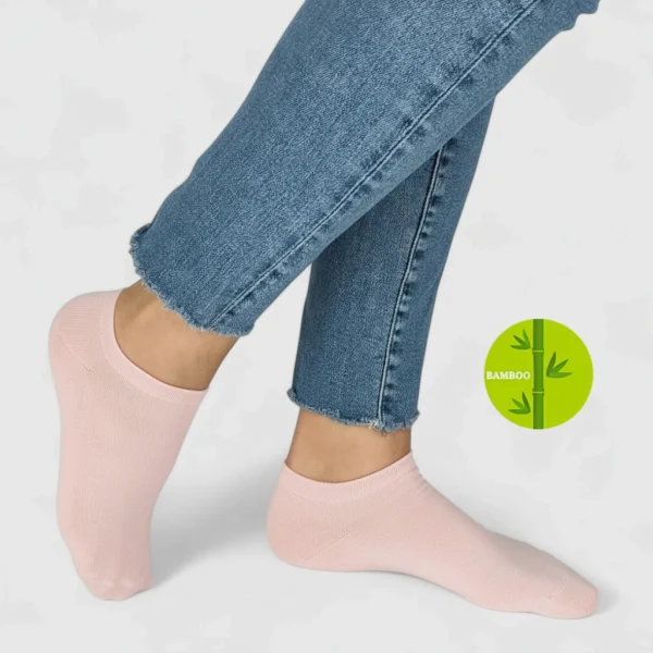 Stopki bambusowe damskie różowe