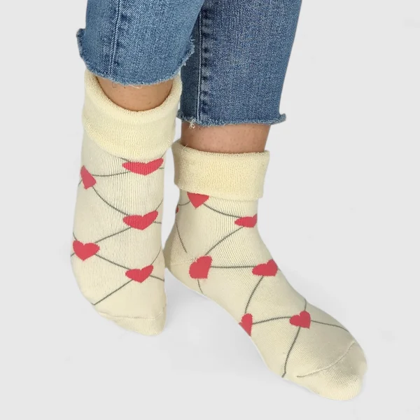 Ciepłe skarpety damskie z wywijanym ściągaczem MSAY Ciepłe skarpety damskie z wywijanym ściągaczem