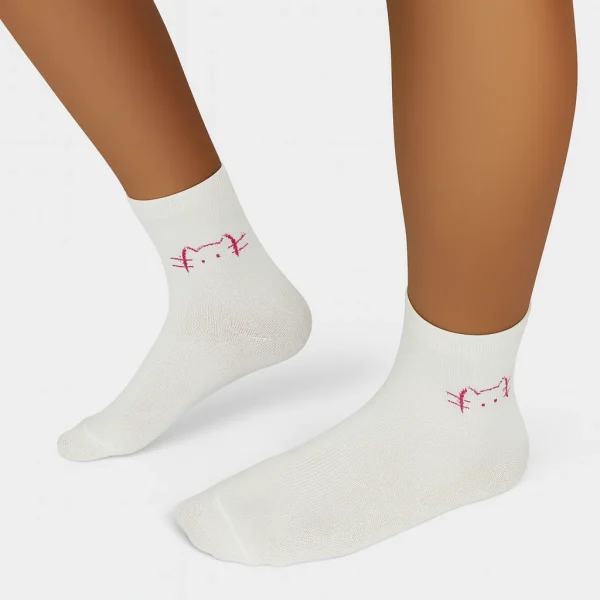 Skarpetki młodzieżowe kotek