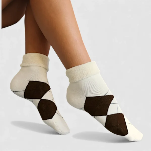 Ciepłe skarpetki damskie romby MSAY Ciepłe skarpetki damskie romby