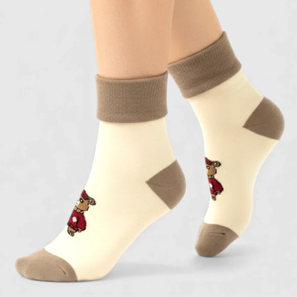 Ciepłe skarpetki damskie miś MSAY Ciepłe skarpetki damskie miś