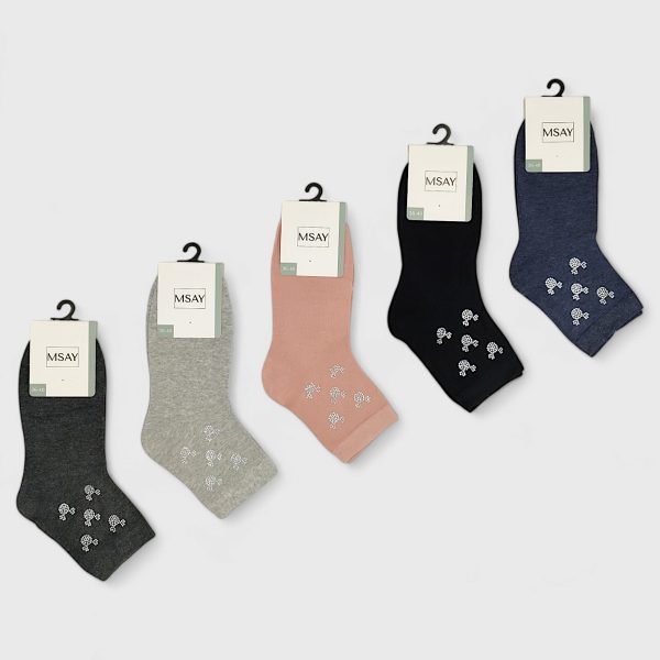 Skarpety damskie z cekinami 5-pak MSAY Skarpety damskie z cekinami 5-pak