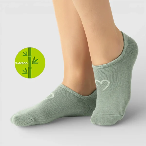 Skarpetki stopki bambusowe z sercem