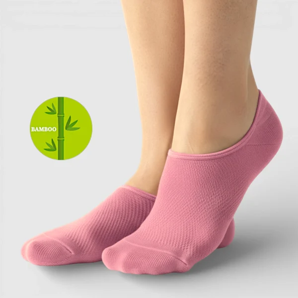 Skarpetki stopki bambusowe różowe