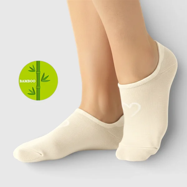 Skarpetki stopki bambusowe z sercem