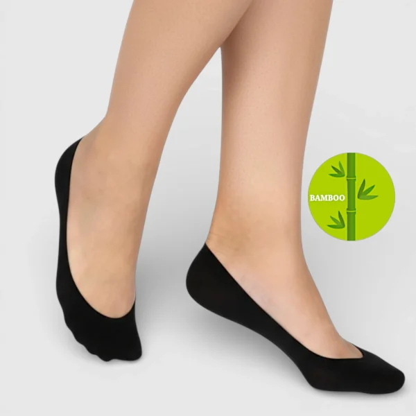 Skarpetki stopki bambusowe damskie czarne