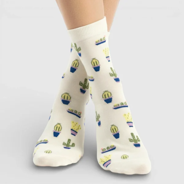 Skarpety damskie kaktusy MSAY Skarpety damskie kaktusy