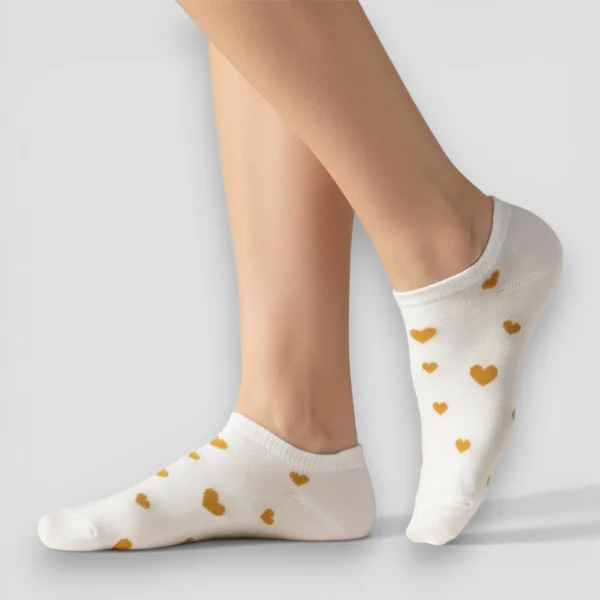 Skarpetki stopki damskie serca MSAY Skarpetki stopki damskie serca
