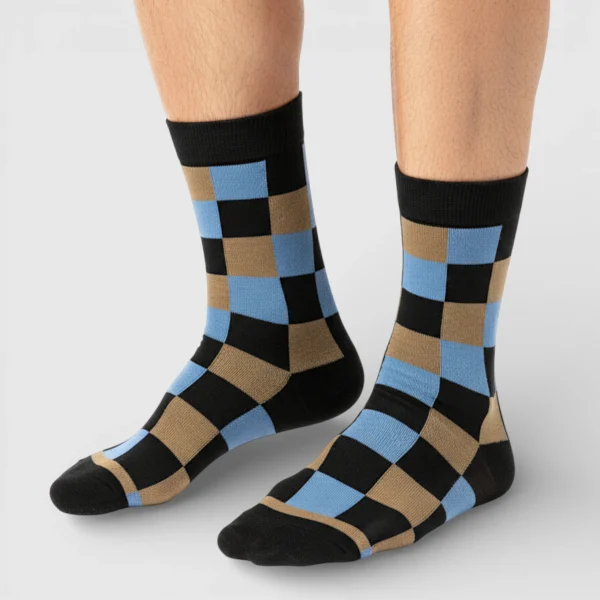 Skarpety męskie krata