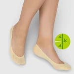 Skarpetki stopki bambusowe damskie beżowe