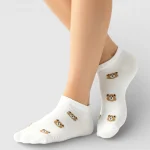 Skarpetki stopki damskie misie MSAY Skarpetki stopki damskie misie