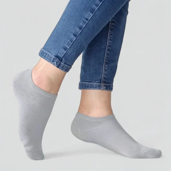 Skarpetki stopki damskie antypoślizgowe szare