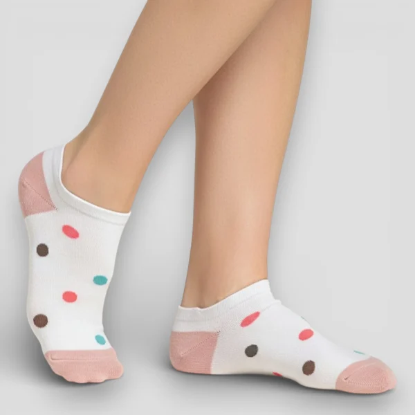 Skarpetki stopki damskie kropki MSAY Skarpetki stopki damskie kropki