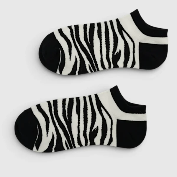 Skarpetki stopki damskie zebra MSAY Skarpetki stopki damskie zebra
