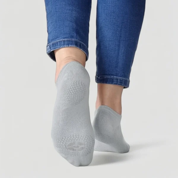 Skarpetki stopki damskie antypoślizgowe szare