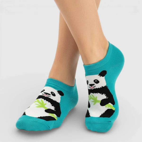 Skarpetki stopki damskie panda MSAY Skarpetki stopki damskie panda