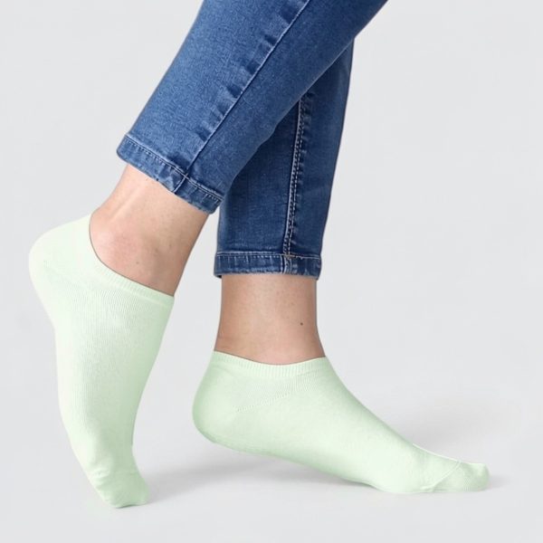 Skarpetki stopki damskie antypoślizgowe miętowe