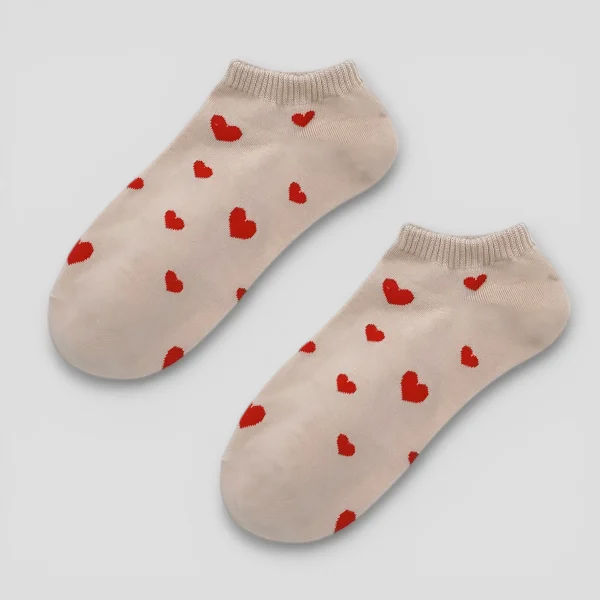 Skarpetki stopki damskie serca