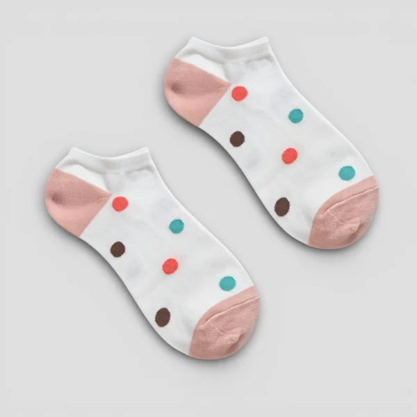 Skarpetki stopki damskie kropki MSAY Skarpetki stopki damskie kropki