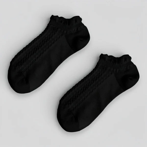Skarpetki stopki damskie czarne MSAY Skarpetki stopki damskie czarne