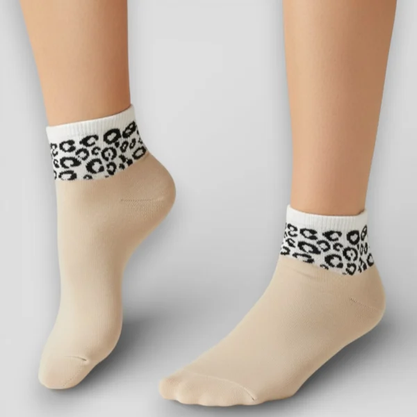 Skarpety za kostkę damskie panterka