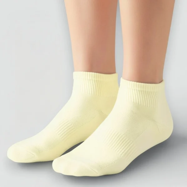 Skarpety za kostkę damskie żółte